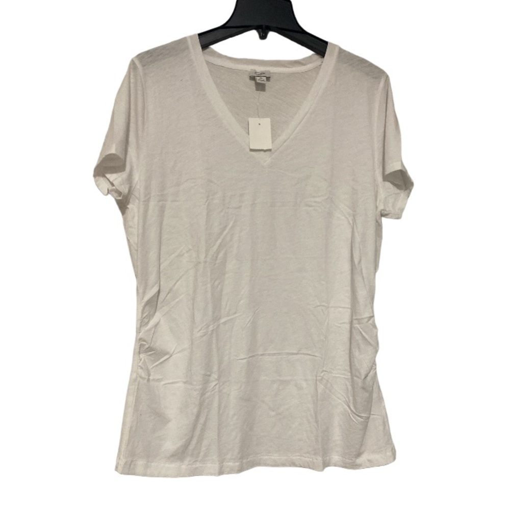J. Crew Maternity White Basic Tee V-Neck Short Sleeve T-Shirt - Size XL